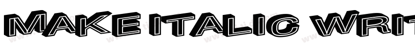 Make italic writing字体转换